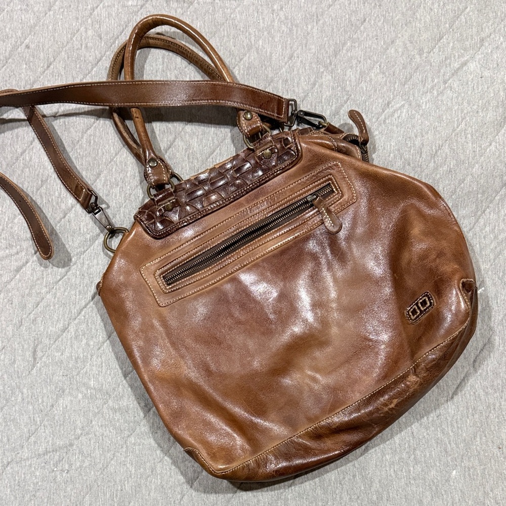 Bed Stu Tan Leather Crossbody Bag